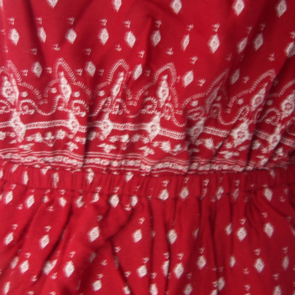 H&M Coachella BOHO Red Romper With Pockets - Picture 5 of 7